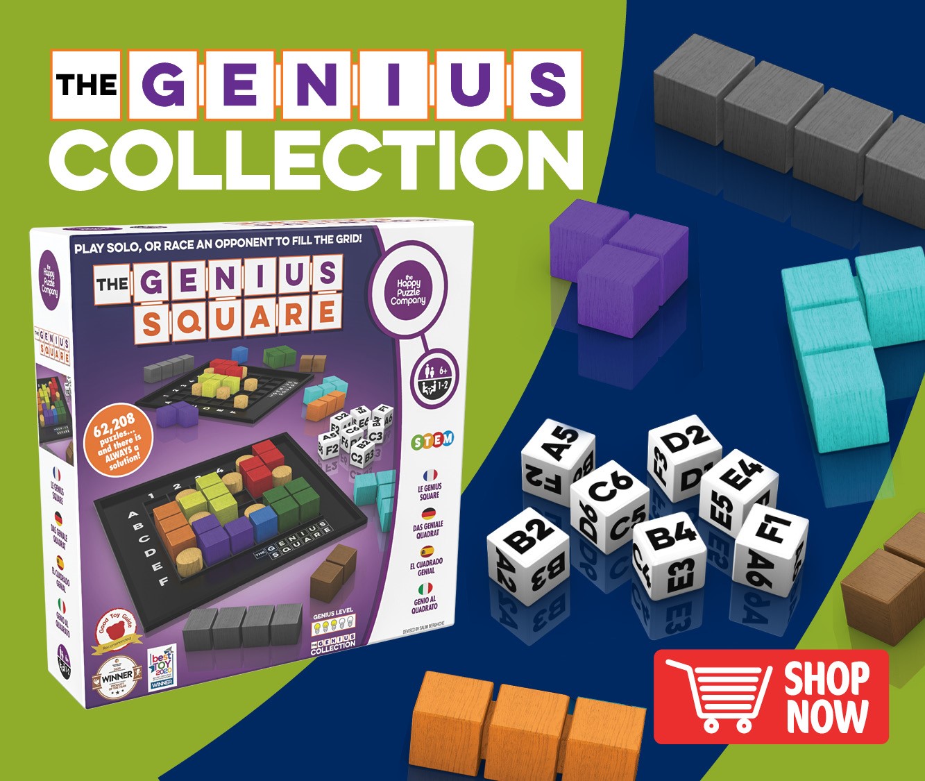 Browse our genius collection, the genius sqaure, the genius star, the genius gems and bee genius